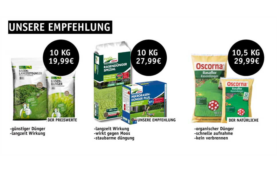 Last but not least: - DÜNGEN NICHT VERGESSEN!